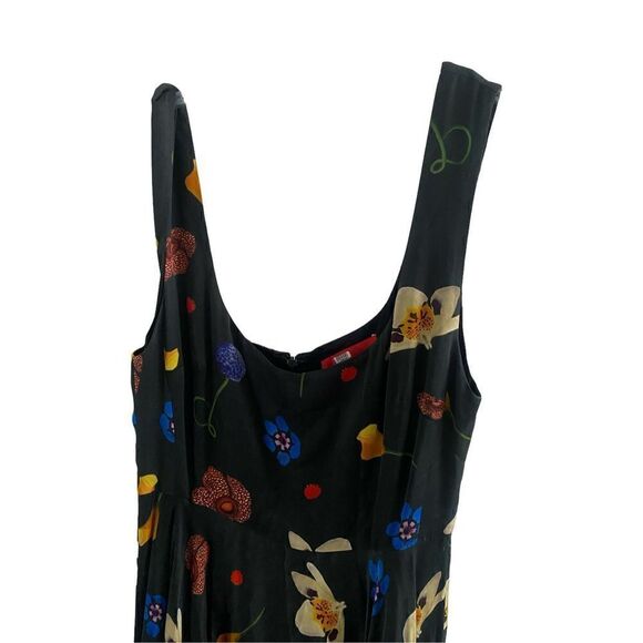 Solace London Naie Gown Dress Black Floral Size 4 Small Designer Maxi  Zip - Picture 9 of 12